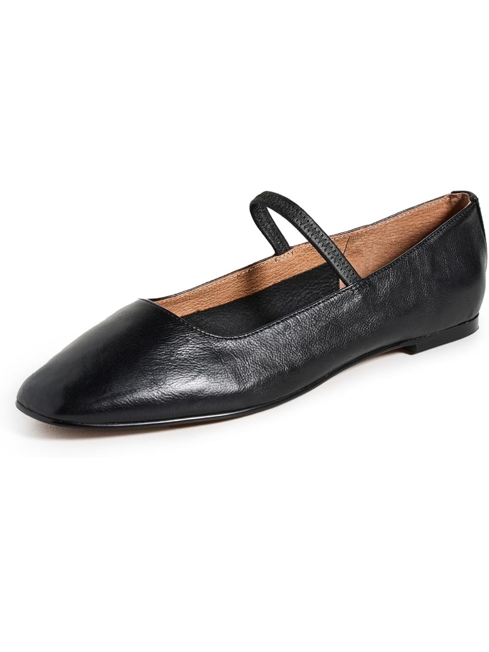 New Madewell Women’s Greta True Black Leather Mary Jane Ballet Flat size 6.5